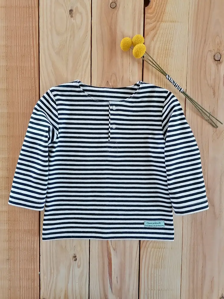 T-Shirt mit langem Arm und Rundhals – Ausschnitt (unisex)