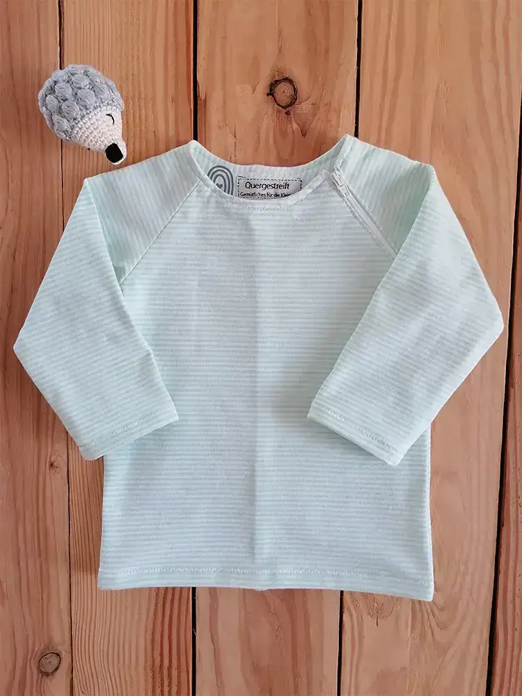 T-Shirt mit Raglanärmel und Reißverschluß (unisex)